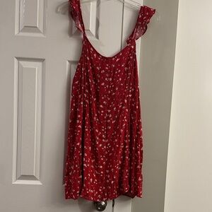 Mossimo Supply Co. Red and White Textured Dress Size XL